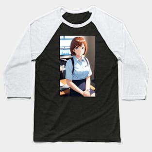 Anime Girl In Office Uniform 01 Baseball T-Shirt